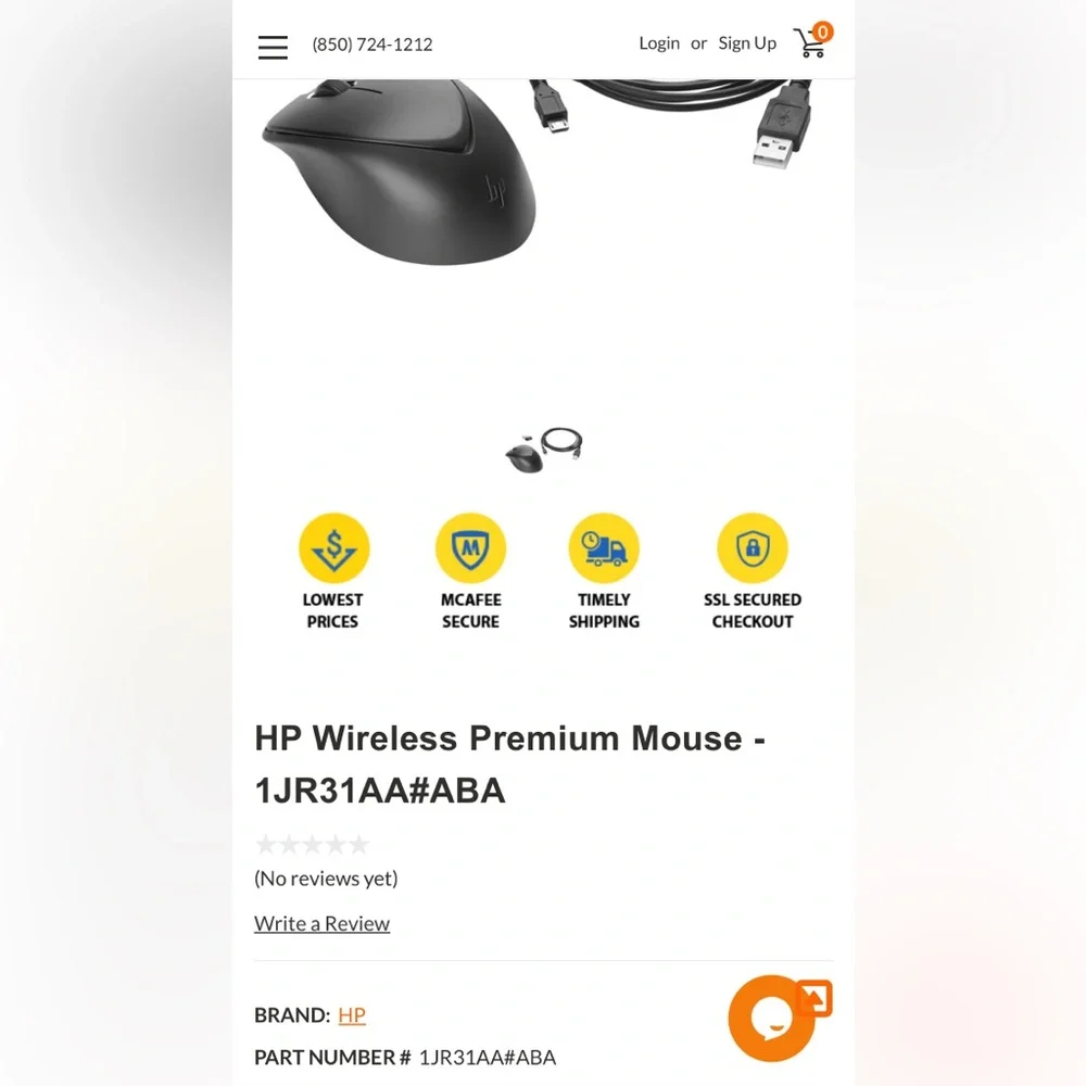 Wireless Black Computer Mouse